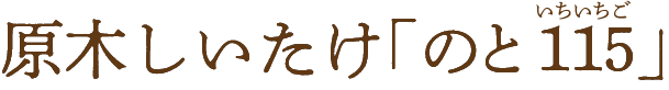 原木しいたけ「のと115」